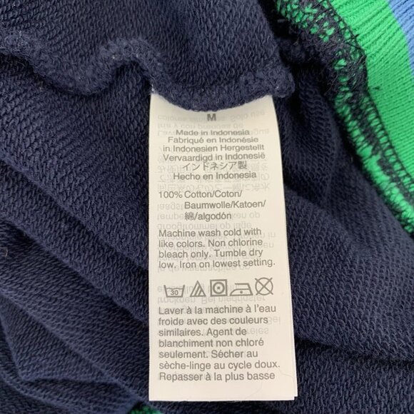 J. Crew Weekend Women’s Sweater Medium Striped Rib Hoodie Blue - Picture 4 of 5